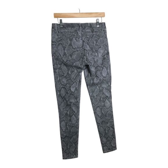 Democracy Jeans Ab Solution Women's‎ Gray Snakeskin Stretch Denim Skinny Ankle 4 - Picture 2 of 8